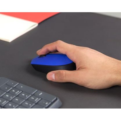 Мышка офисная Logitech M171 (черный/синий)