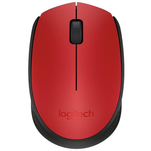 Мышка офисная Logitech M171 (черный/красный)