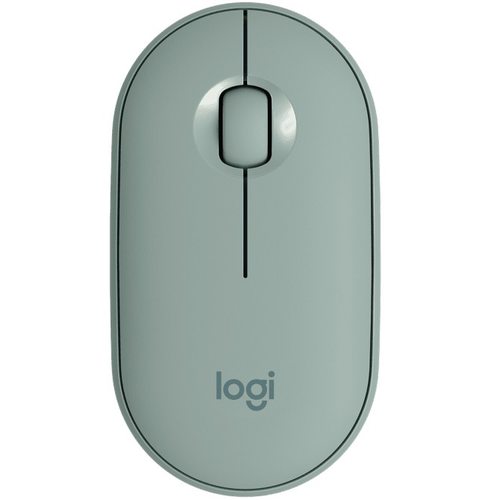 Мышка офисная Logitech M350 Pebble (зеленый)
