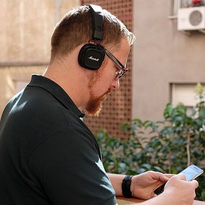 Беспроводные наушники Marshall Major II bluetooth (черный) (копия)