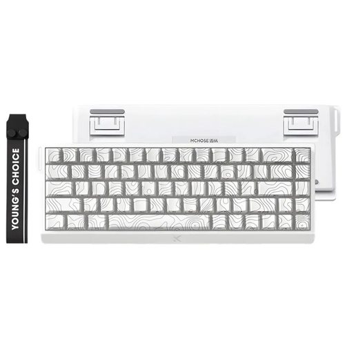 Игровая клавиатура Mchose Ace 68 Hall Effect White Topographic (TTC Dragon Lord Magnetic Switch)