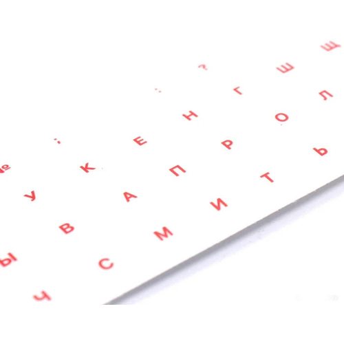 Виниловые наклейки прозрачные (красные симв. XXRU-V48404) 15335