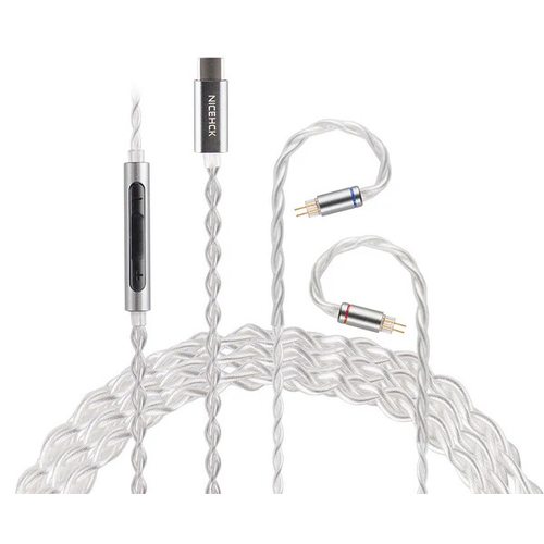 Кабель Nicehck SP4 Type-C 2Pin 0.78 с микрофоном