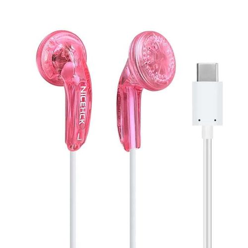 Наушники Nicehck Traceless без микрофона (Type-C) (розовый)