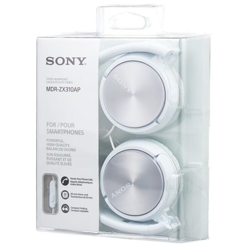 Наушники Sony MDR-ZX310AP (белый)