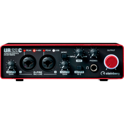 Звуковая карта (аудиоинтерфейс) Steinberg UR22C (красный)