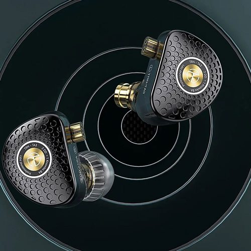 Наушники TRN TA3 с микрофоном (черно-золотой)