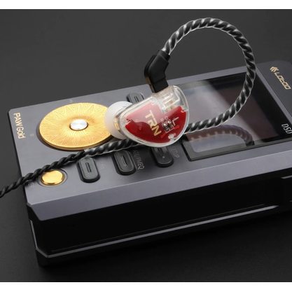 Наушники TRN V30 с микрофоном (красный/полупрозрачный)