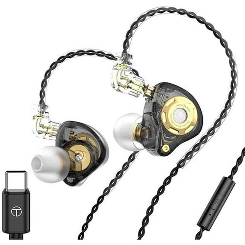 Наушники TRN MT1 Pro с микрофоном (черный) (Type-C)