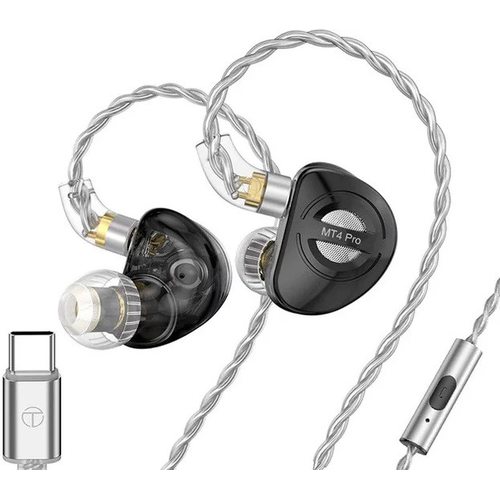 Наушники TRN MT4 Pro с микрофоном (Type-C) (черный)