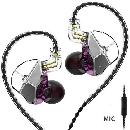 Наушники TRN ST1 с микрофоном (фиолетовый)