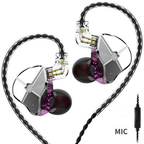 Наушники TRN ST1 с микрофоном (фиолетовый)