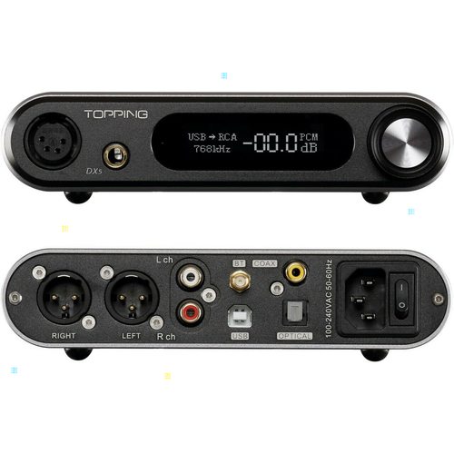 Портативный усилитель и ЦАП Topping DX5 MQA (чёрный)