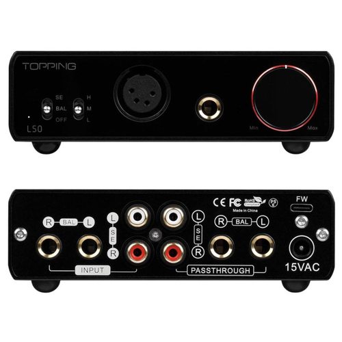 Стационарный усилитель и ЦАП Topping L50 (серебристый)