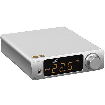 Портативный усилитель и ЦАП Topping DX3 Pro+ (серебристый)