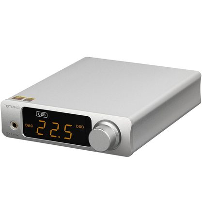 Портативный усилитель и ЦАП Topping DX3 Pro+ (серебристый)