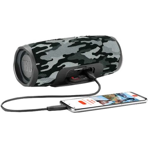 Портативная колонка JBL Charge 4 (черно-белый камуфляж)