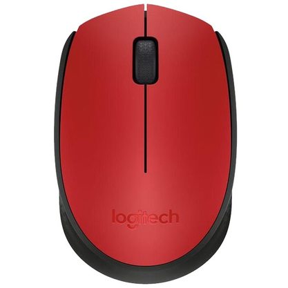 Мышка офисная Logitech M170 (красный/черный)