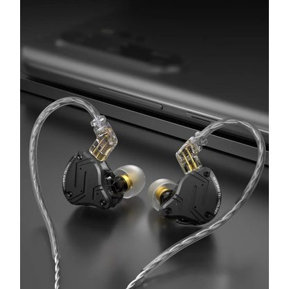 Наушники KZ ZS10 Pro X с микрофоном (черный)