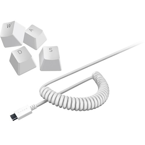 Razer PBT Keycap + Coiled set (белый)