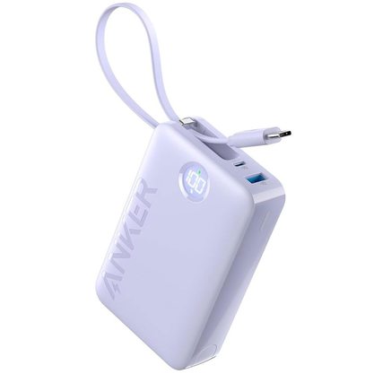 Портативное зарядное устройство (Powerbank) Anker A1647 20000mAh 22.5W with Built-In (фиолетовый)