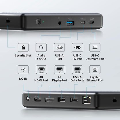 USB Type-C адаптер Anker PowerExpand 9in1 USB Type-C PD Dock A8394