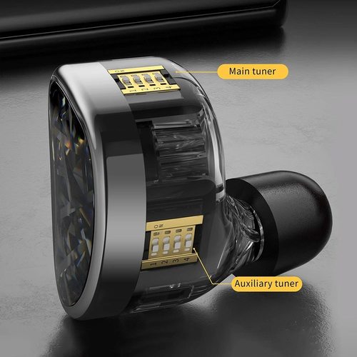 Наушники KZ AS24 (with switches) без микрофона (серый)