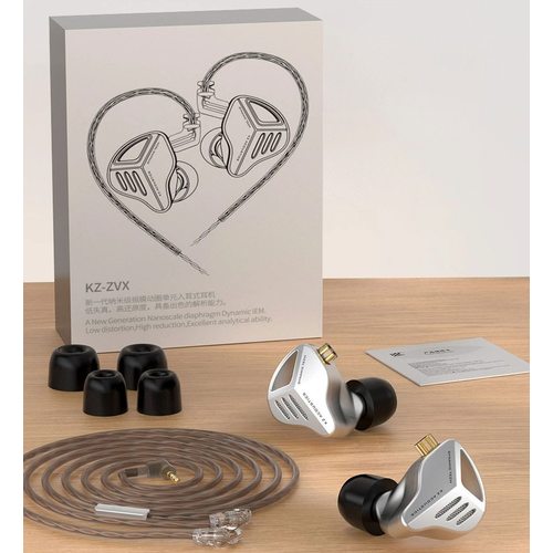 Наушники KZ Acoustics ZVX с микрофоном (черный)