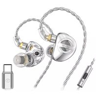 TRN MT4 Pro с микрофоном (Type-C) (серебристый)