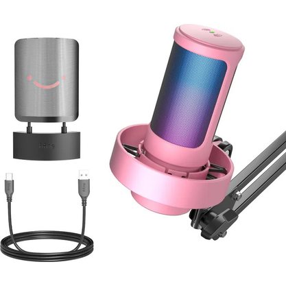 Микрофон FIFINE A8T (розовый)