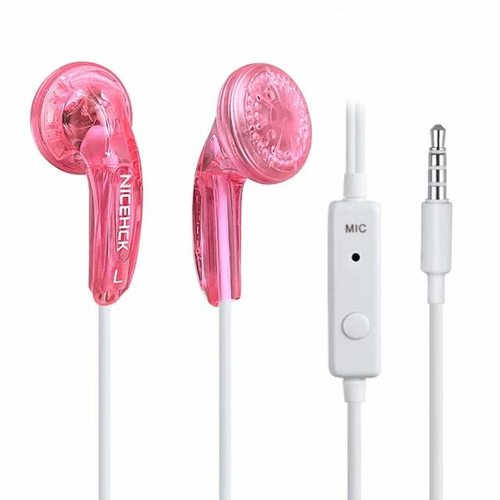 Наушники Nicehck Traceless с микрофоном (3.5 mm) (розовый)