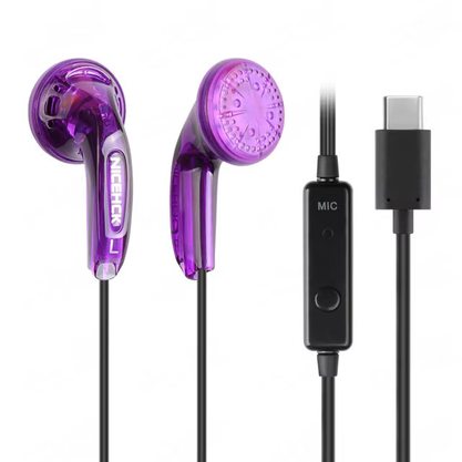 Наушники Nicehck Traceless с микрофоном (Type-C) (фиолетовый)