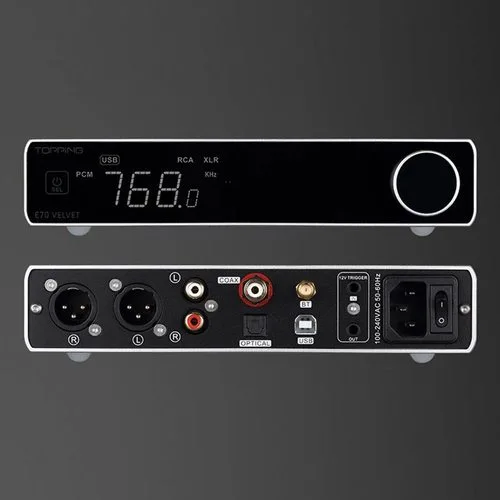 Стационарный усилитель и ЦАП Topping E70 Velvet (серебристый)