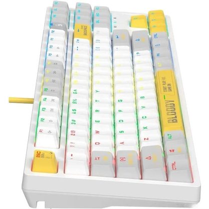 Игровая клавиатура A4Tech Bloody S87 Energy (белый/желтый)