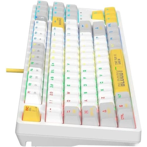 Игровая клавиатура A4Tech Bloody S87 Energy (белый/желтый)