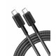 Кабель Anker USB-C to USB-C Cable Nylon 240W (A81C5) (черный)