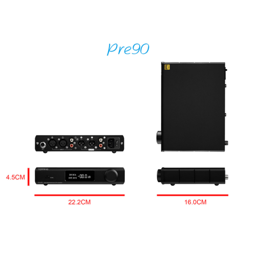 Стационарный усилитель и ЦАП Topping Pre90 (черный)
