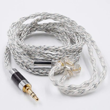 KZ Transparent Silver blue mixed (784 core) upgrade cable (3.5 мм)