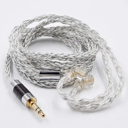 KZ Transparent Silver blue mixed (784 core) upgrade cable (4.4 mm)