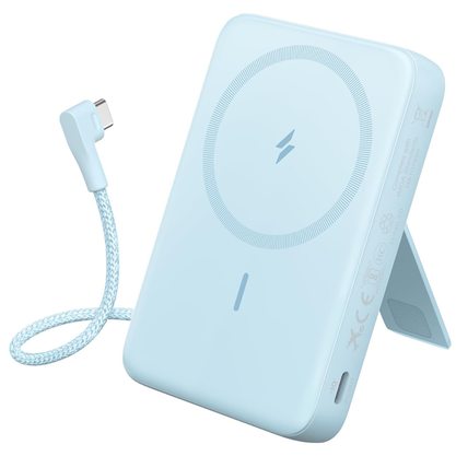 Портативное зарядное устройство (Powerbank) Anker Zolo Magnetic 10k Wireless A1685 (голубой)