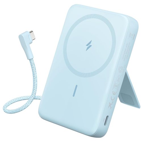 Портативное зарядное устройство (Powerbank) Anker Zolo Magnetic 10k Wireless A1685 (голубой)