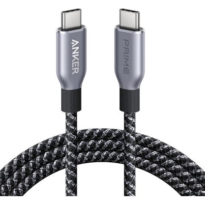 Anker Prime USB-C to USB-C Cable (240W, Upcycled-Braided) A88E2 1.8 м (черный)