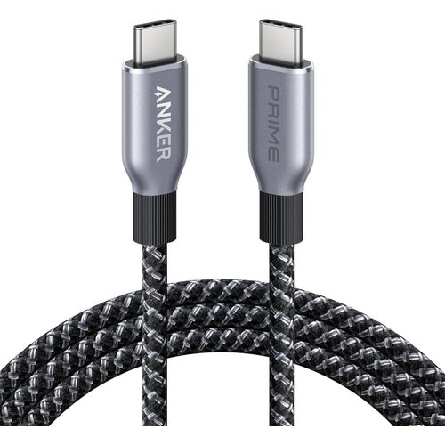 Anker Prime USB-C to USB-C Cable (240W, Upcycled-Braided) A88E2 1.8 м (черный)