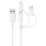 Anker 321 USB Type-A - Lightning Cable (3-in-1) A8436 0.9 м (белый)