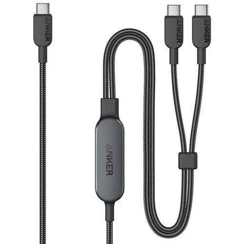 Кабель Anker 140W 2-in-1 USB-C to USB-C A8895 (180 см) (черный)