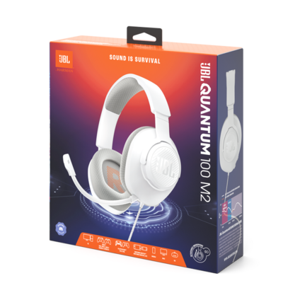 Игровые наушники JBL Quantum 100M2 (белый)