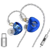 TRN MT4 Pro с микрофоном (Type-C) (синий)