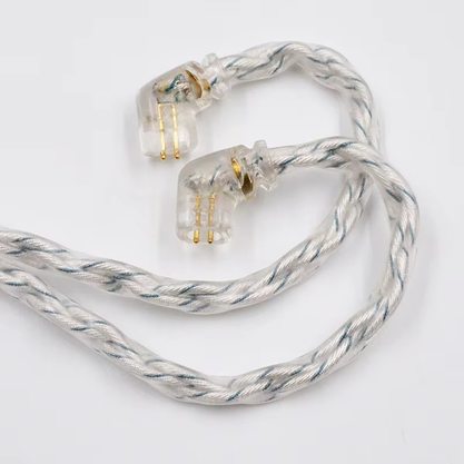 KZ Transparent Silver blue mixed (784 core) upgrade cable (3.5 мм)