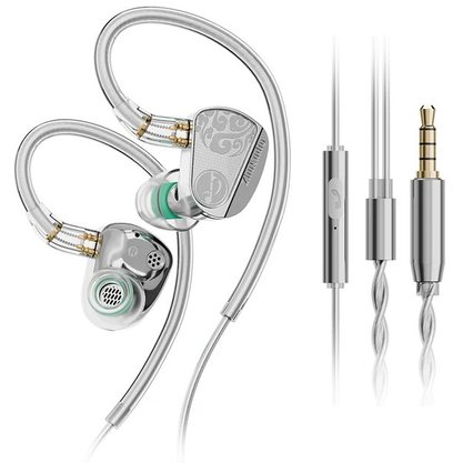 Наушники Zhulinniao Jinghong Z3 с микрофоном 3.5 мм (серебристый)