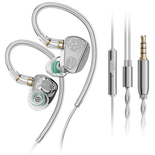 Наушники Zhulinniao Jinghong Z3 с микрофоном 3.5 мм (серебристый)